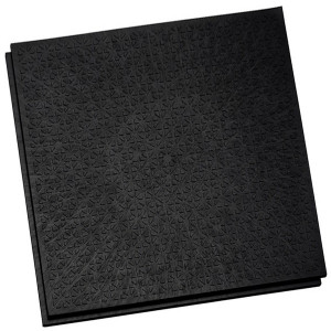 Schoolvloer voor natte ruimtes pvc liplas-tegel 10 mm antislipstructuur zwart
